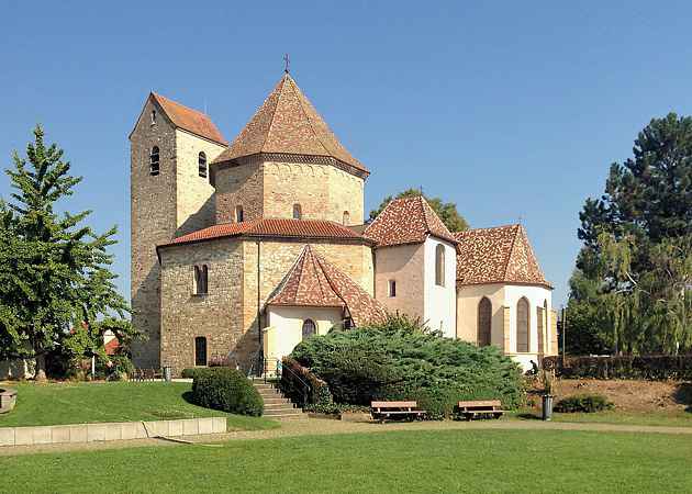 Abteikirche, Ottmarsheim, Haut-Rhin, Frankreich, August 2018