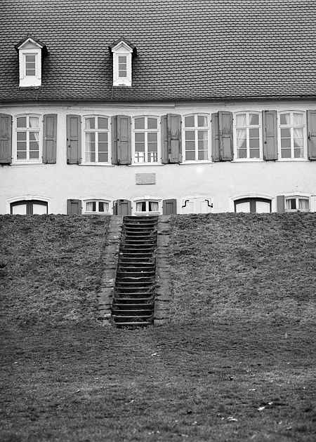 Sommerdamm am Landungsplatz, Rüsselsheim, Hessen, Deutschland, März 1993